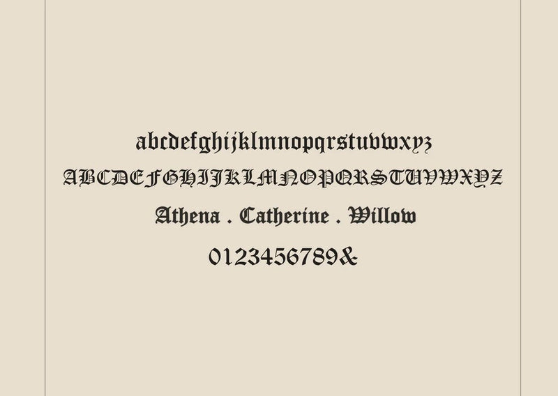 Old English Name Necklace