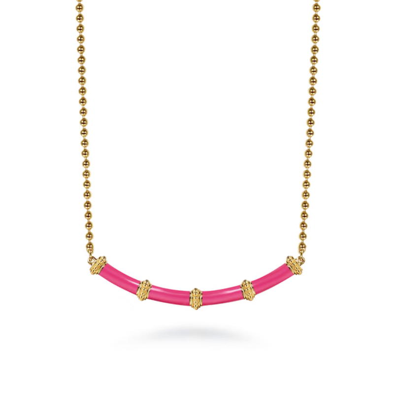 The Bamboo Node Smile (Fuchsia & Yellow Gold Edition)