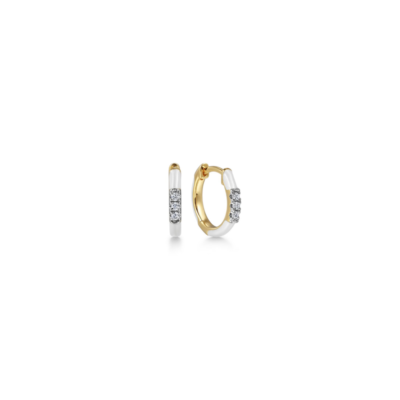 The Ivory Huggies (Mint Green & Yellow Gold Edition)
