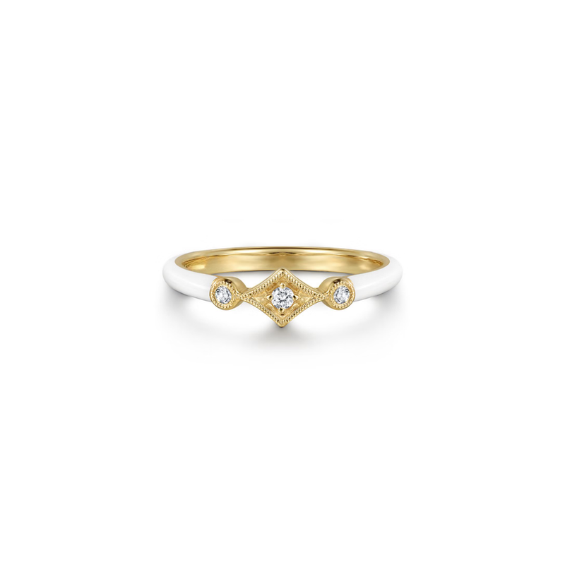 The Losange Band (White & Yellow Gold Edition)