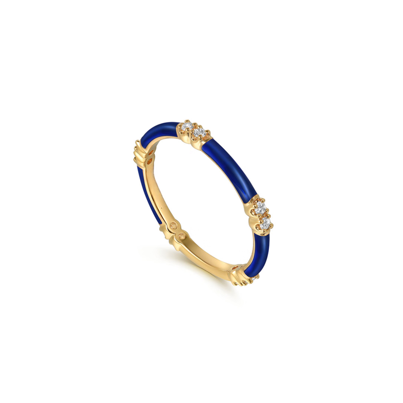 The Lucky Bamboo Ring (Crimson Red & Yellow Gold Edition)