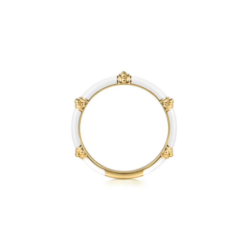 The Bamboo Node Ring (Chrome Green & Rose Gold Edition)