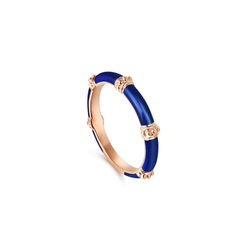 The Bamboo Node Ring (Black & Yellow Gold Edition)