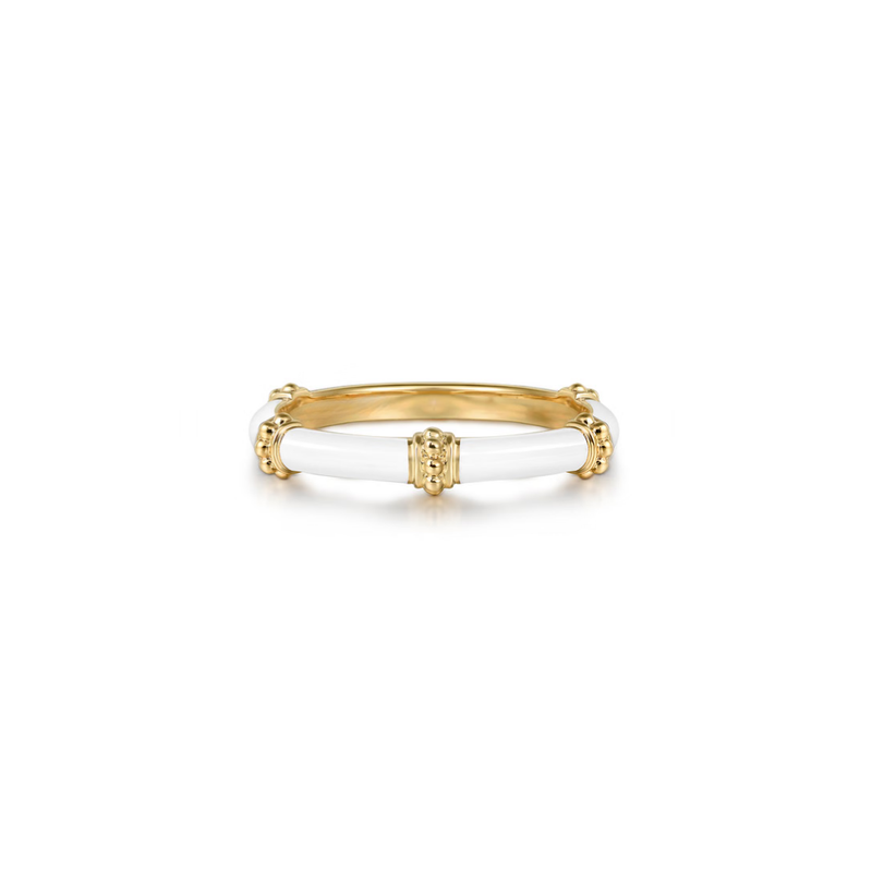 The Bamboo Node Ring (White & Yellow Gold Edition)