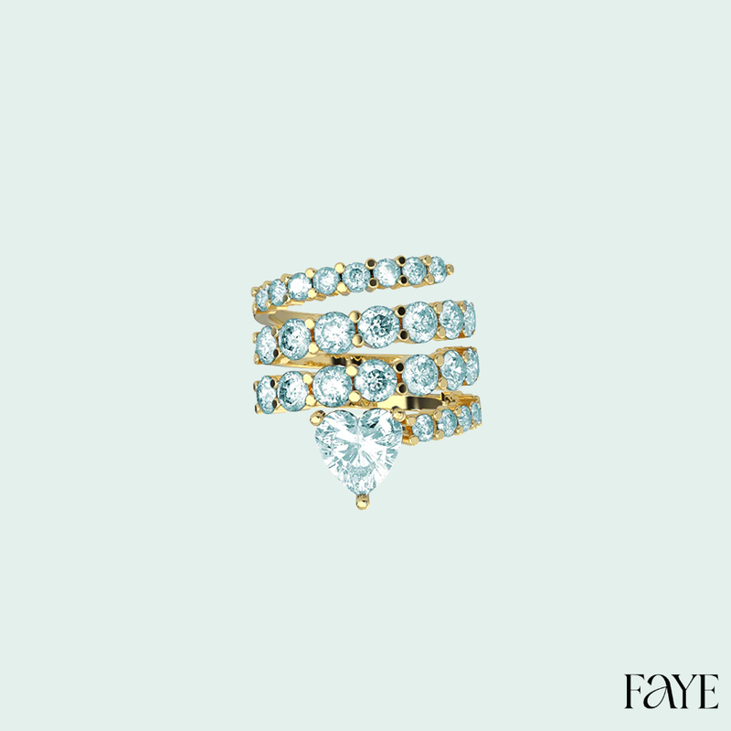 Infinite Heart Spiral Ring (Gold)