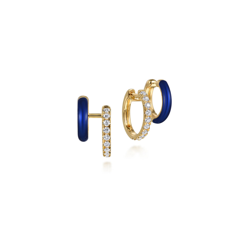 The Duet Huggies (Chrome Blue & Yellow Gold Edition)