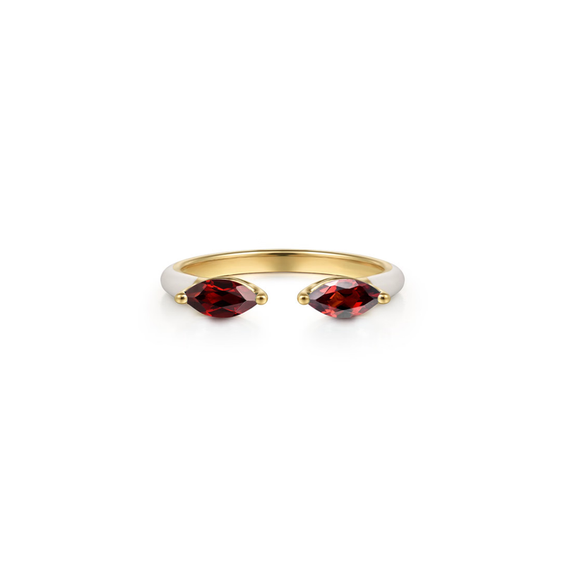 Capri Kiss Ring White Edition (Citrine Yellow)