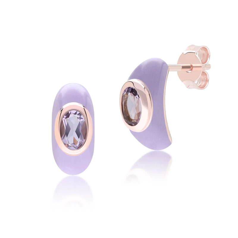 Azure Arc Baguette Stud Earrings (Sky Edition)