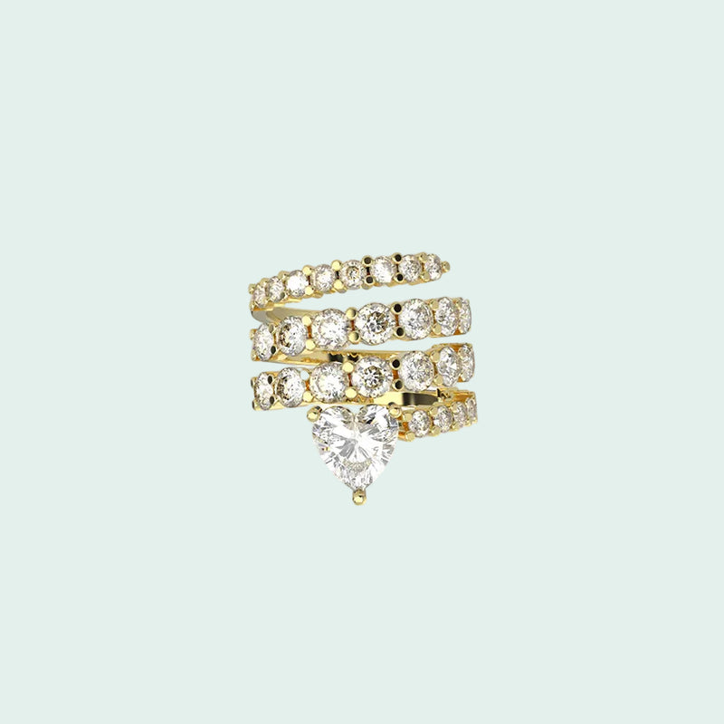 Infinite Heart Spiral Ring (GOLD)