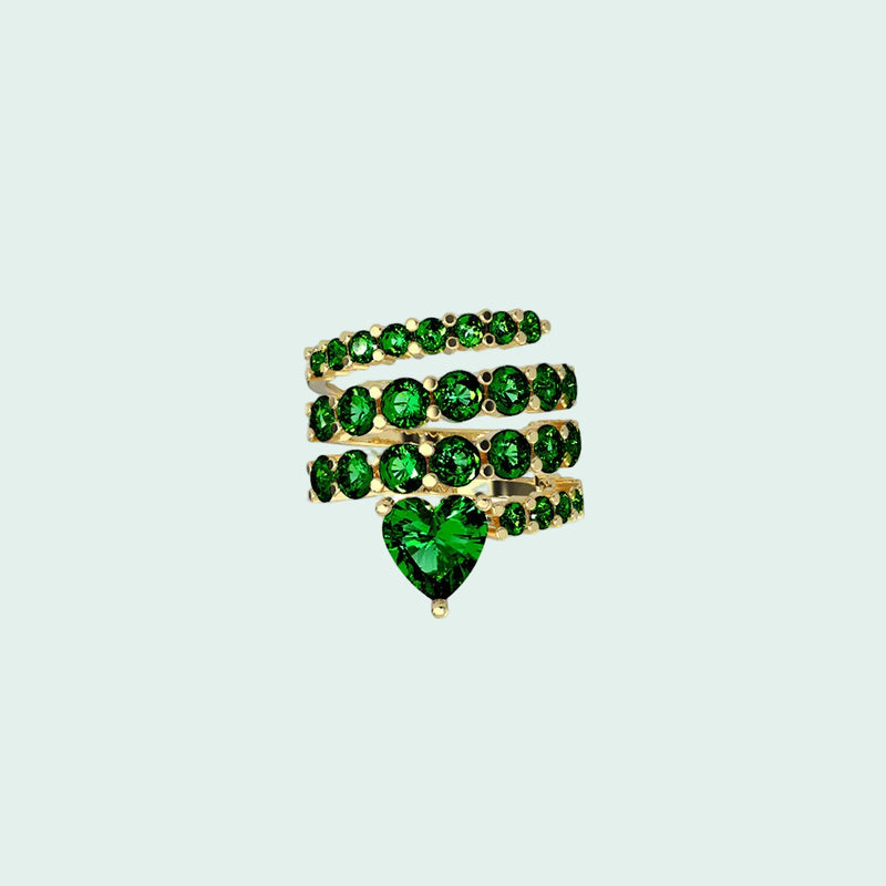 Infinite Heart Spiral Ring (GOLD)