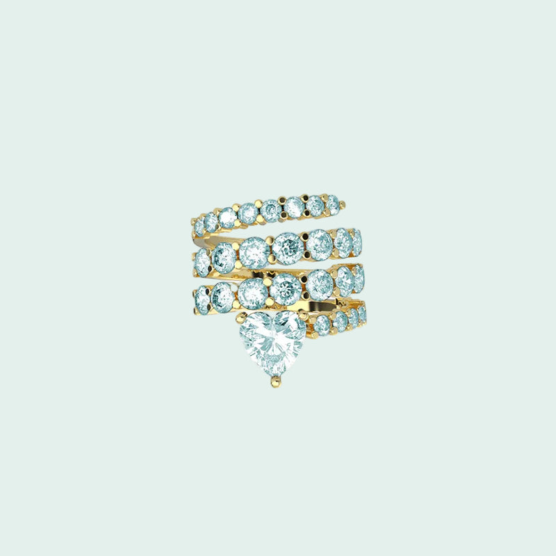 Infinite Heart Spiral Ring (GOLD)