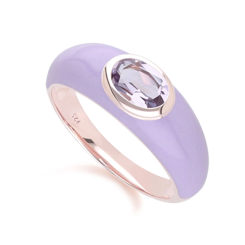 Azure Arc Baguette Dome Ring (Lavender Edition)