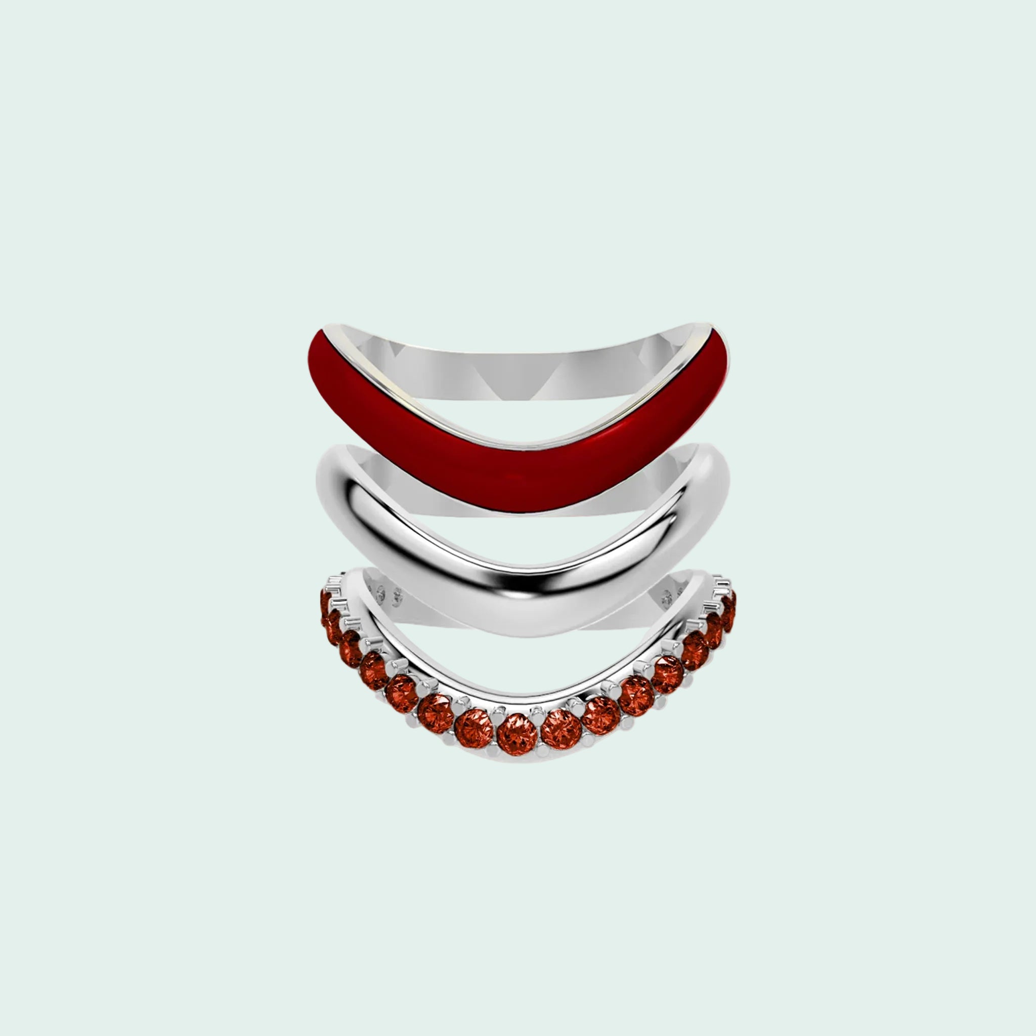 The Sugar Echo-Sliver Ring Trio