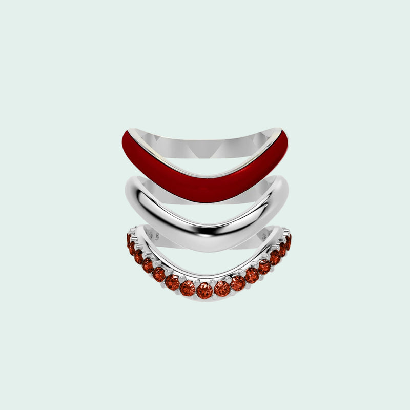 The Sugar Echo-Sliver Ring Trio