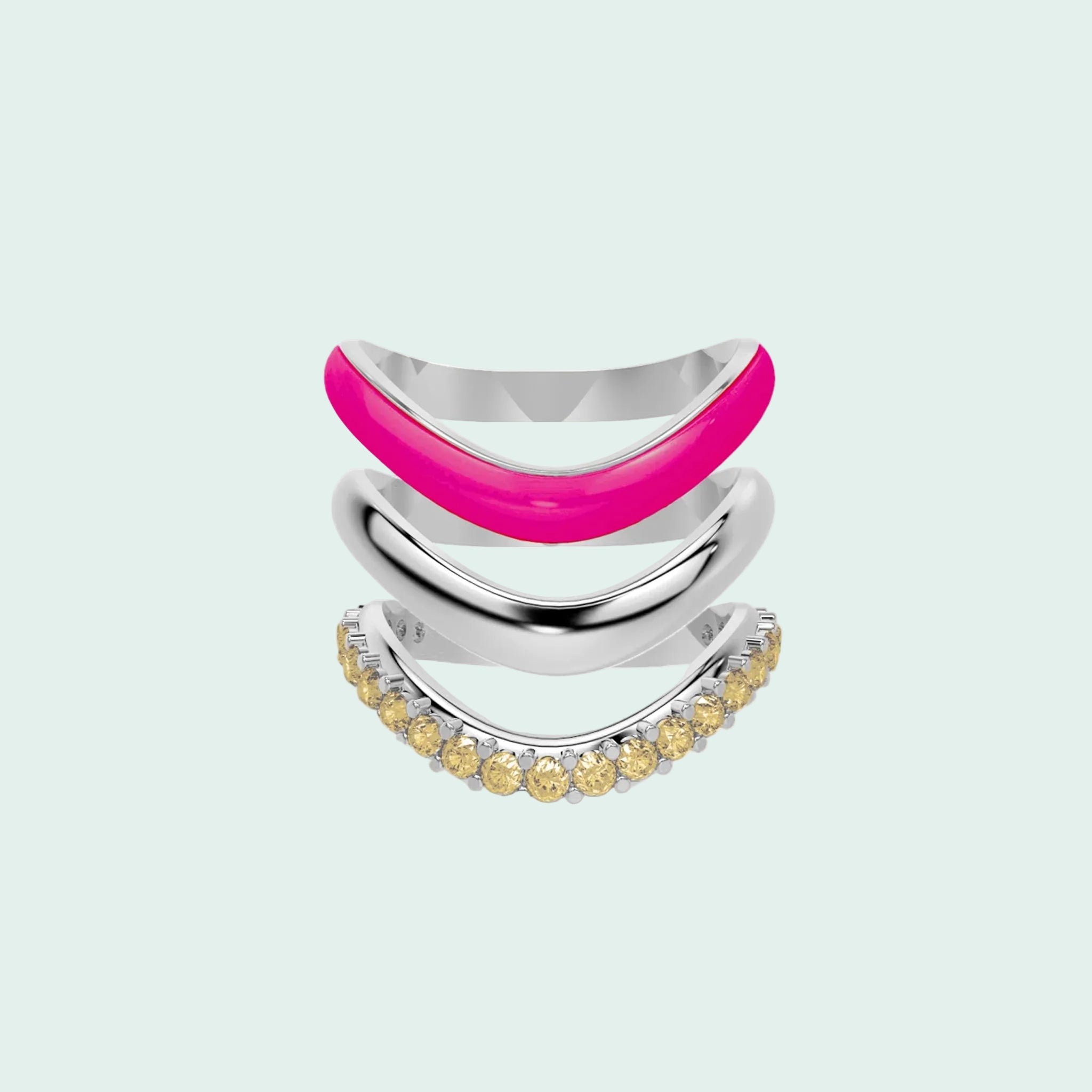 The Sugar Echo-Silver (Set of 3)