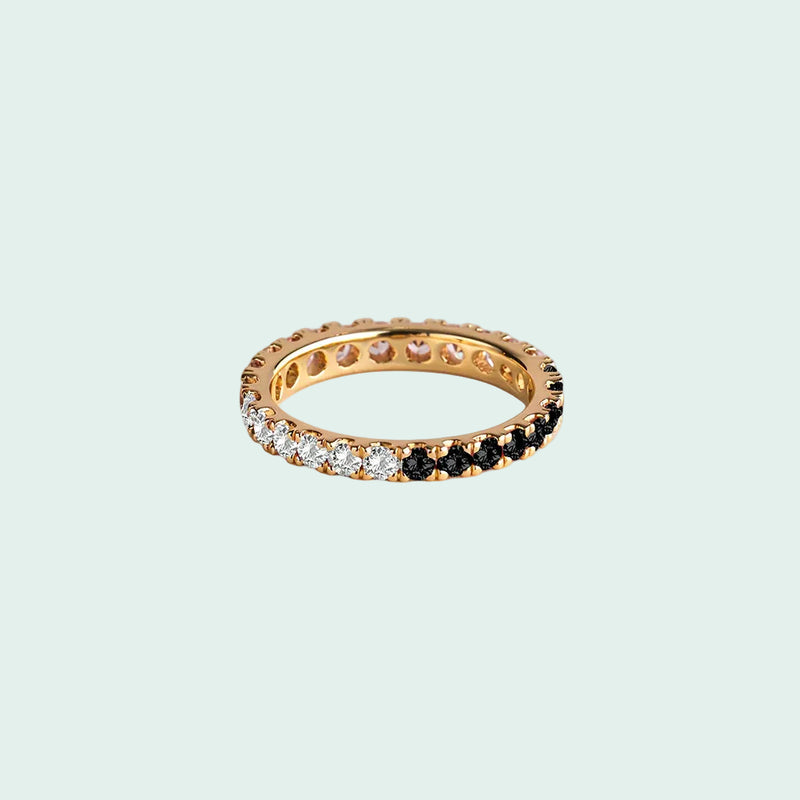 white candy pave eternity (gold)