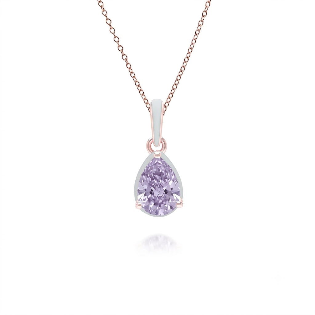 Lumina Oval-Cut Enamel Pendant Necklace (Mint Green & Silver Edition)