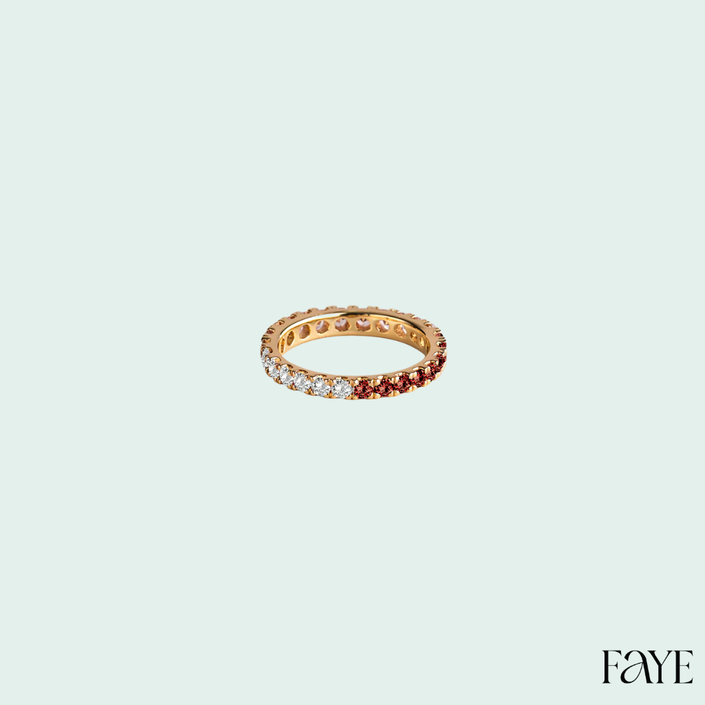 white candy pave eternity (gold)