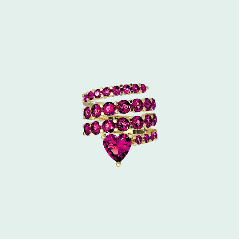 Infinite Heart Spiral Ring (GOLD)