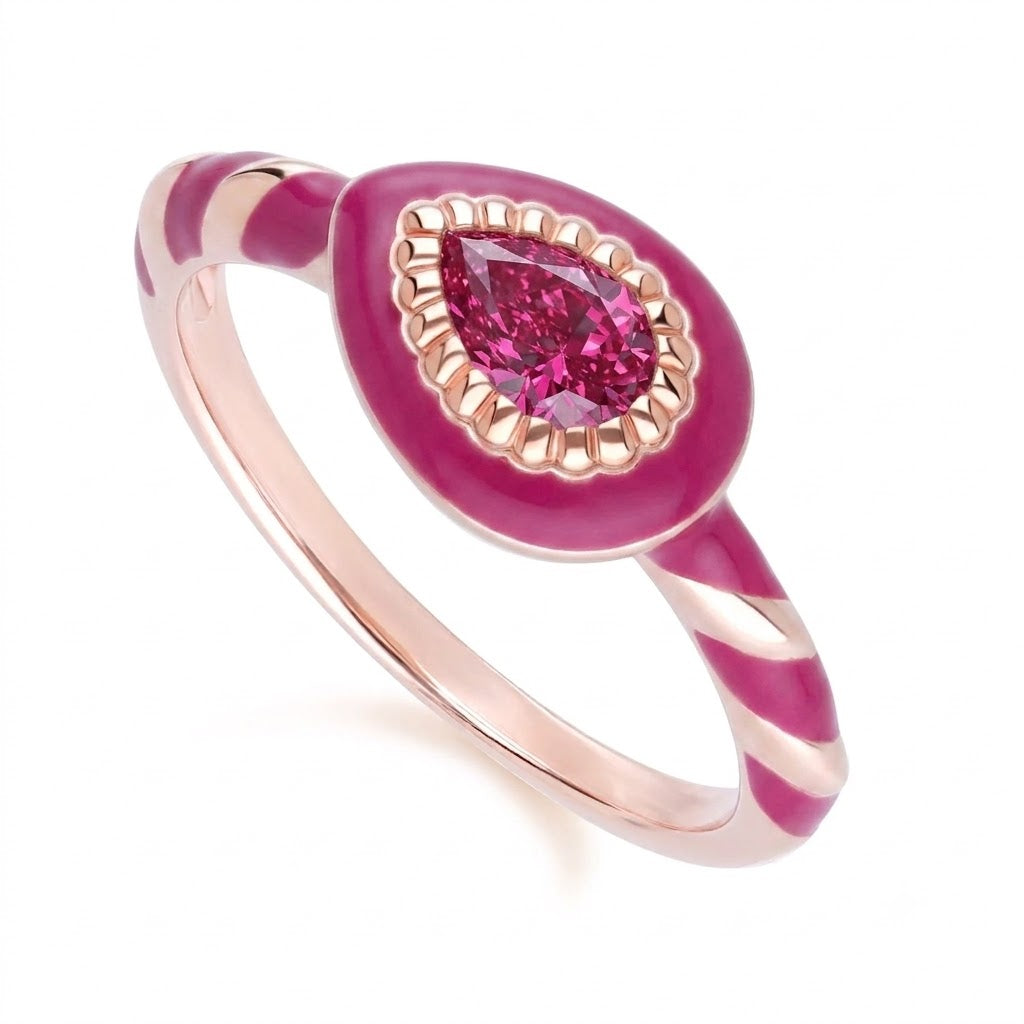Lumina Spiral Enamel Ring (Lavender Edition)