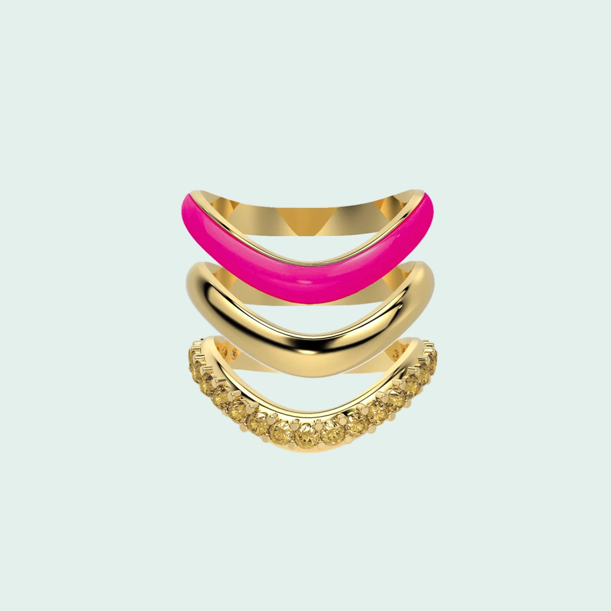 The Sugar Echo-Gold  (Set of 3)