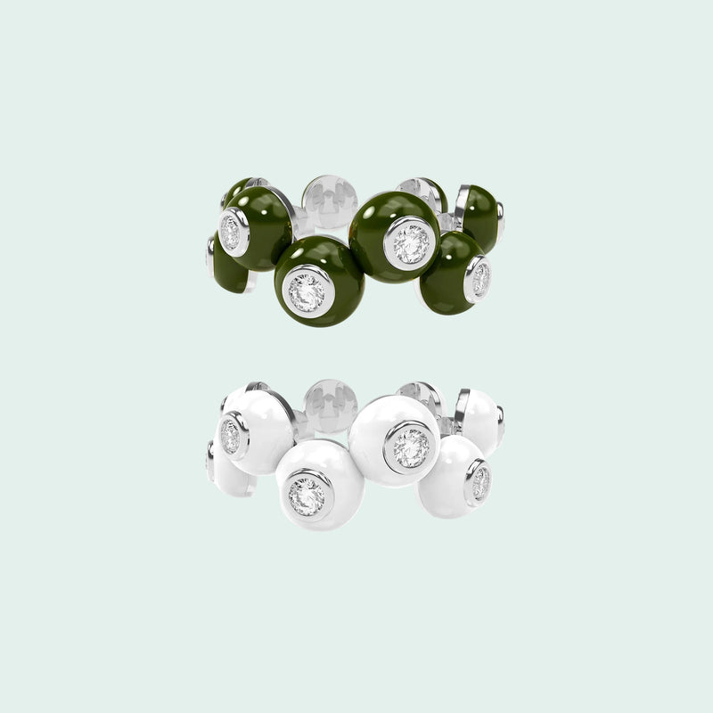 The Dopamine Overdose-Silver Ring set of 2