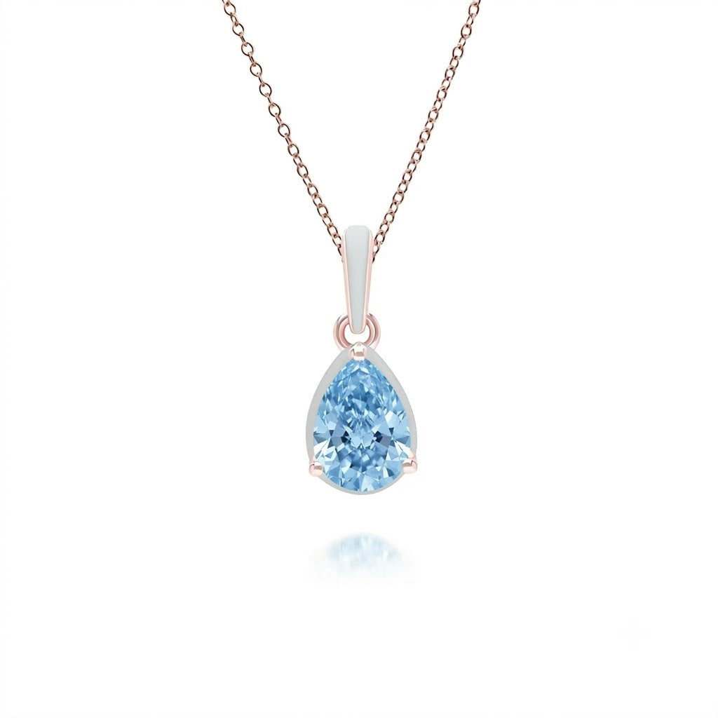 Lumina Oval-Cut Enamel Pendant Necklace (Mint Green & Silver Edition)