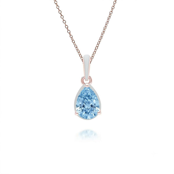 Lumina Pear-Cut Enamel Pendant Necklace (Olive Green Edition)