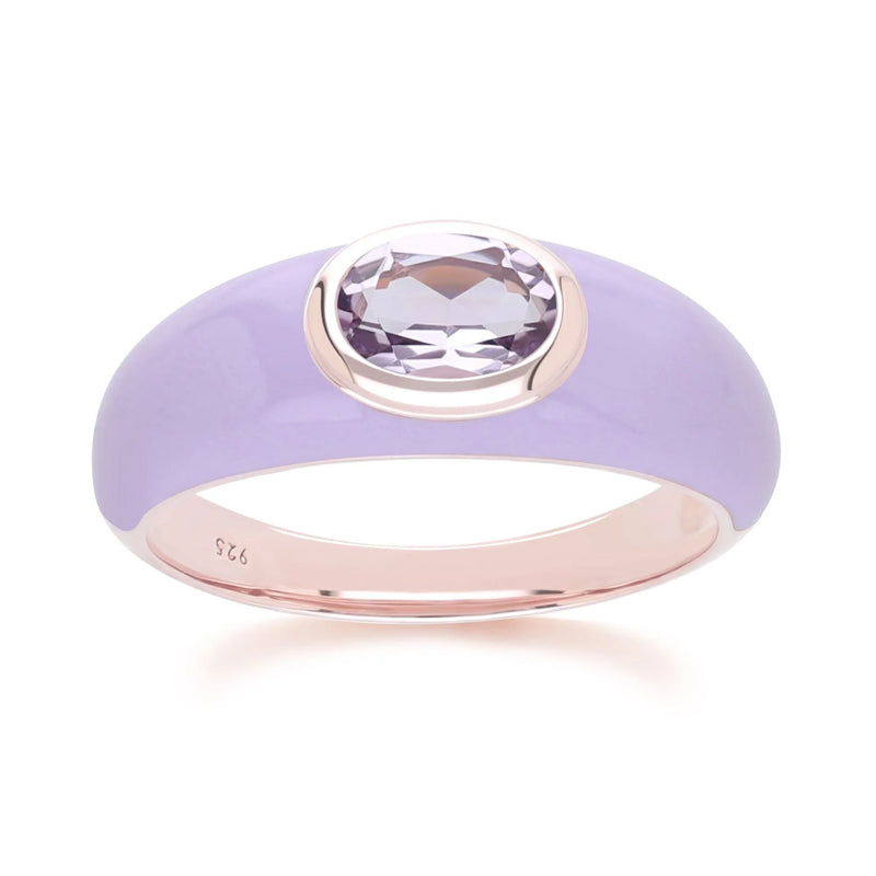Azure Arc Baguette Dome Ring (Lavender Edition)
