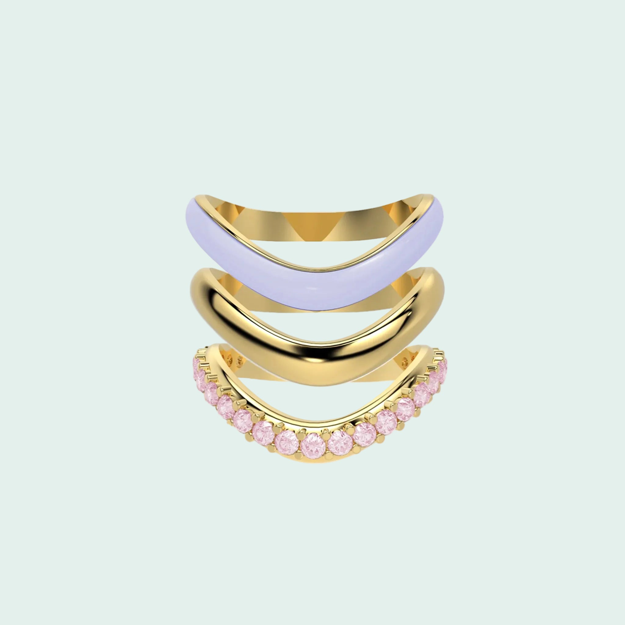 The Sugar Echo-Gold  (Set of 3)