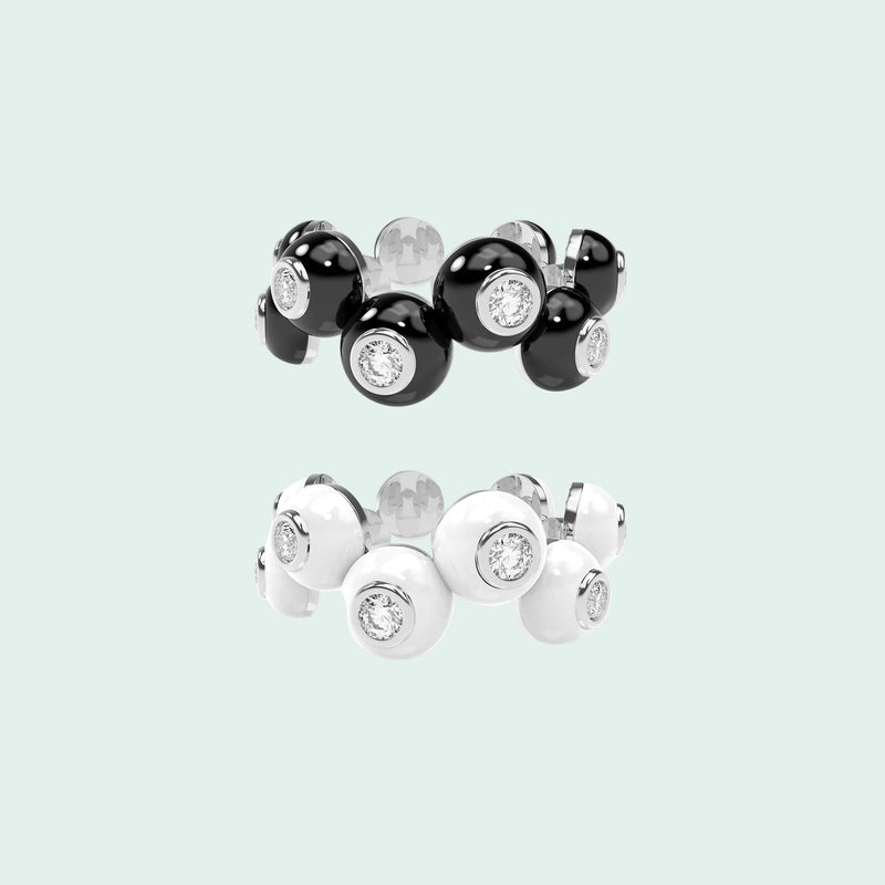 The Dopamine Overdose-Silver Ring set of 2