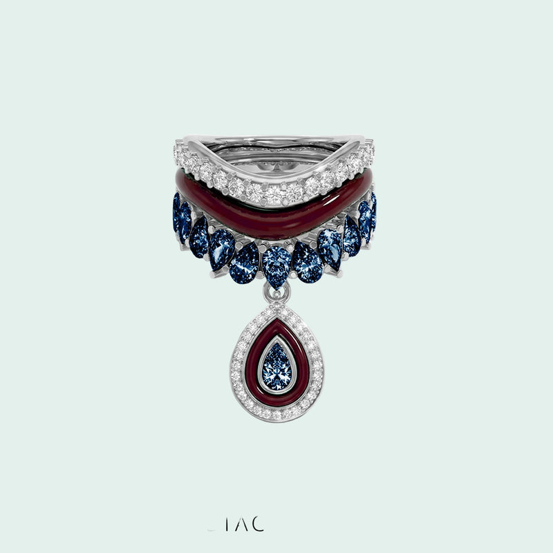 Varna-Volt-Silver Trio Ring Stack
