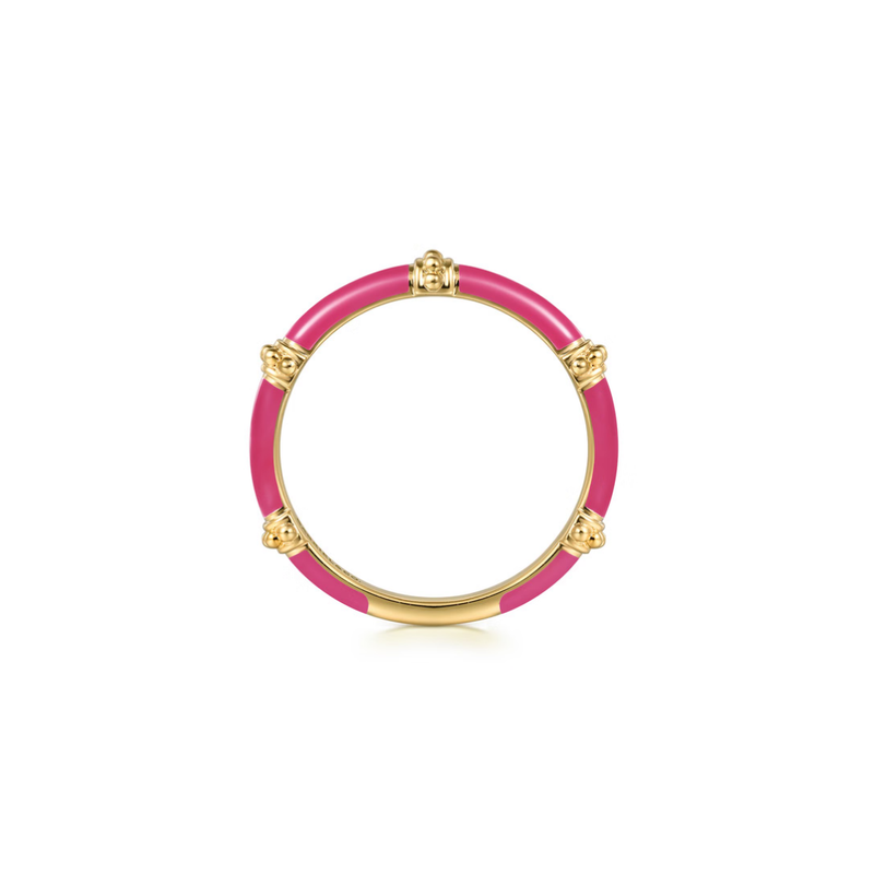 The Bamboo Node Ring (Chrome Green & Rose Gold Edition)