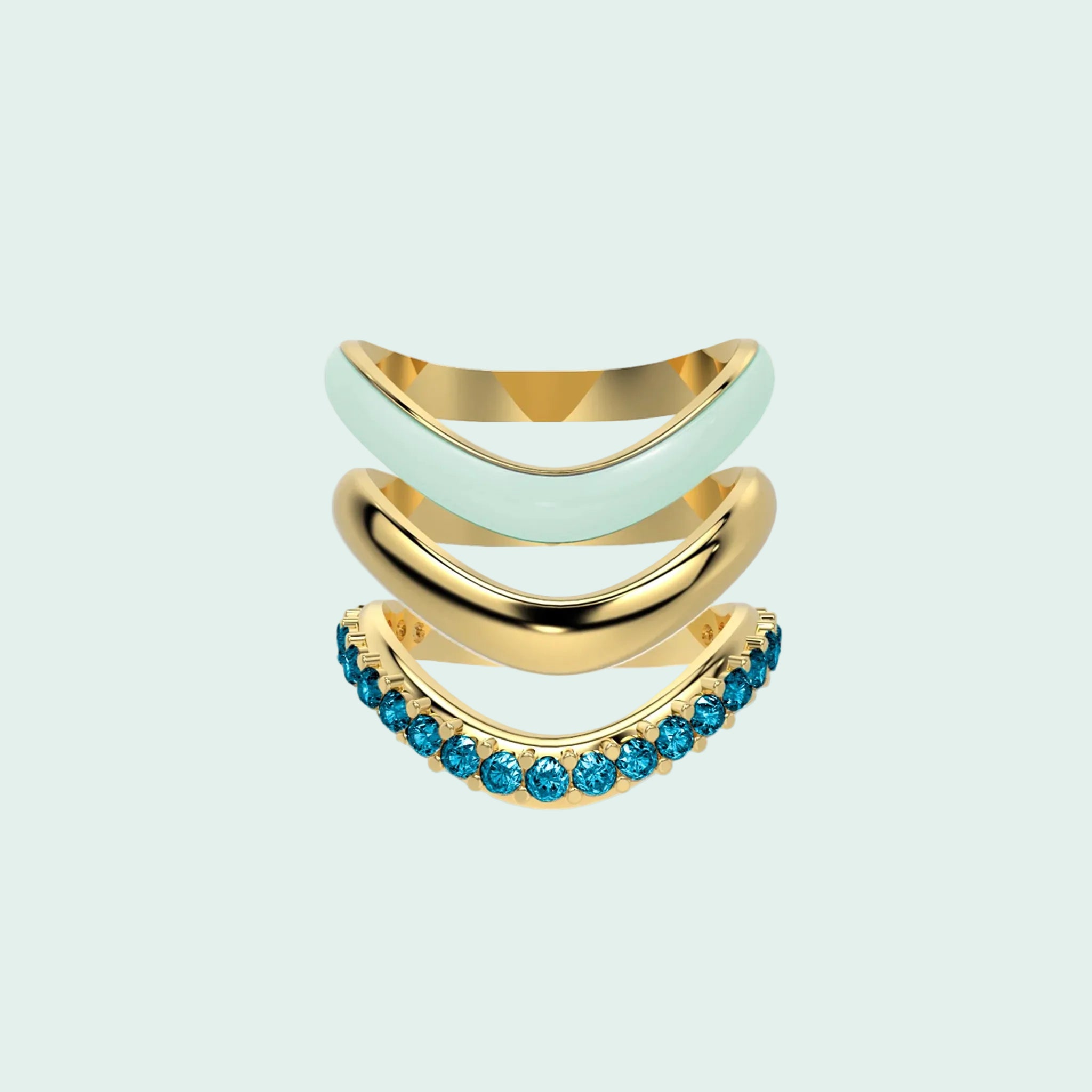 The Sugar Echo-Gold  (Set of 3)