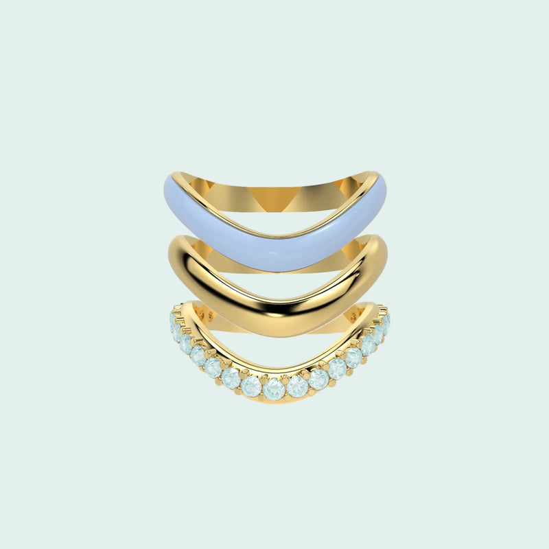 The Sugar Echo-Gold Ring Trio