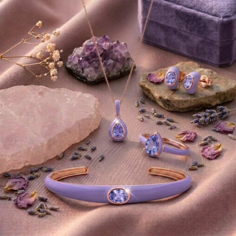 Azure Arc Pear-Cut Complete Jewelry Set ( Mint Green Edition)
