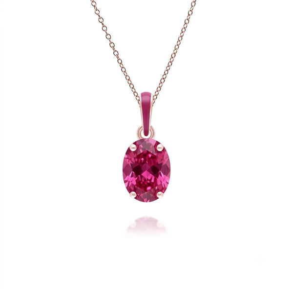 Lumina Oval-Cut Enamel Pendant Necklace (Lavender & Silver Edition)