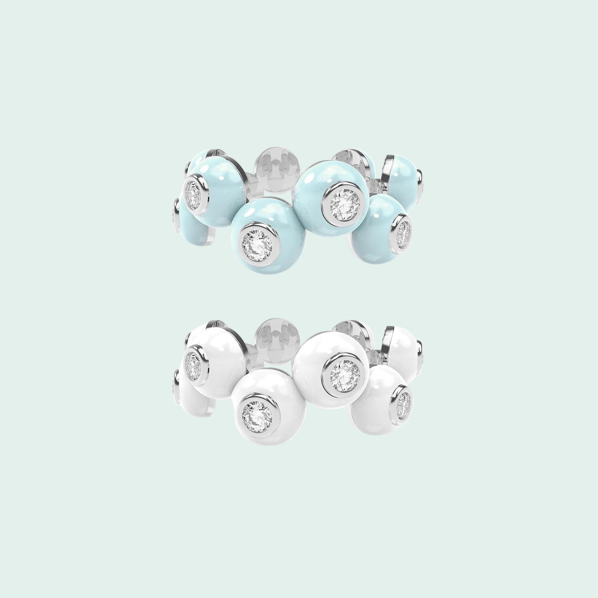 The Dopamine Overdose-Silver Ring set of 2