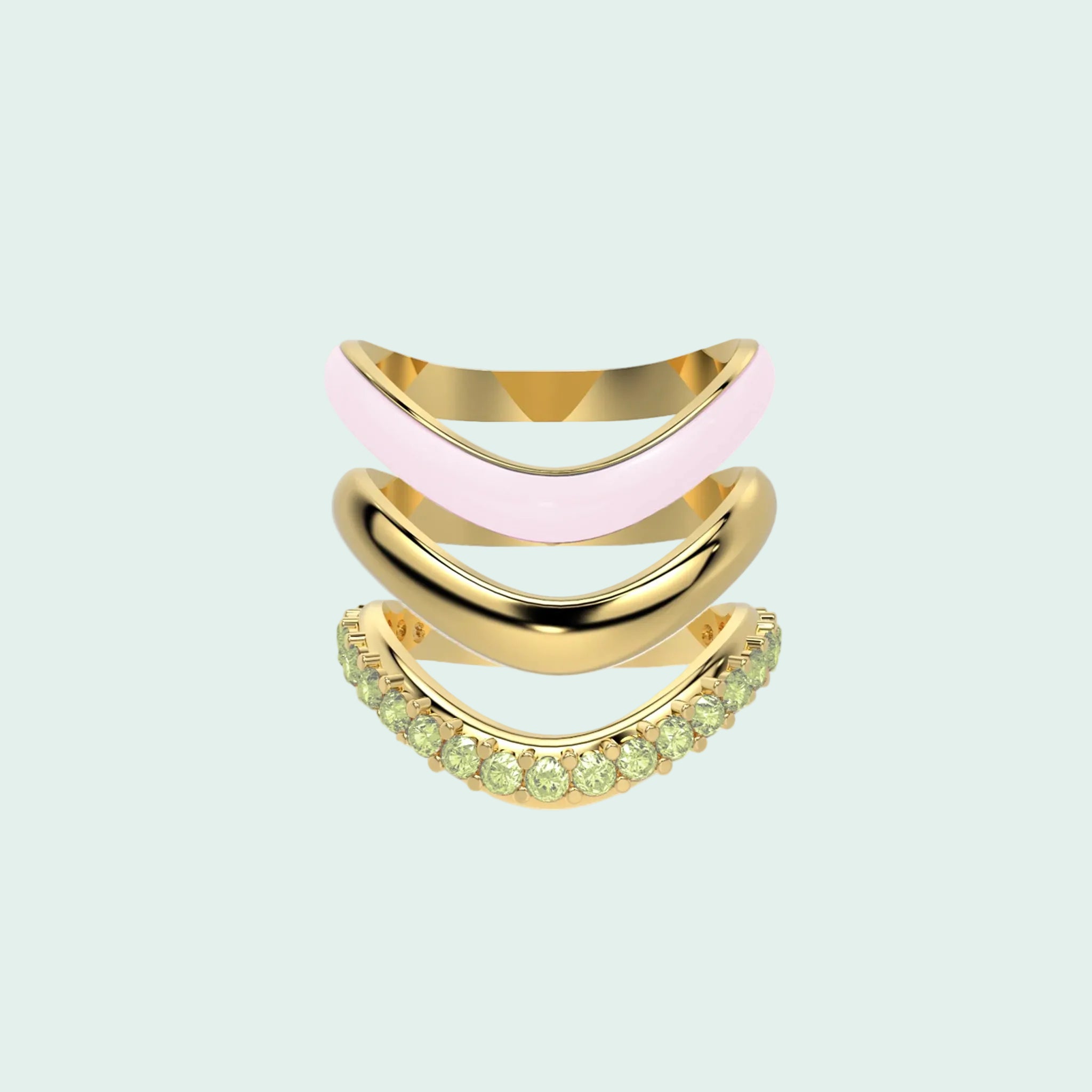 The Sugar Echo-Gold  (Set of 3)