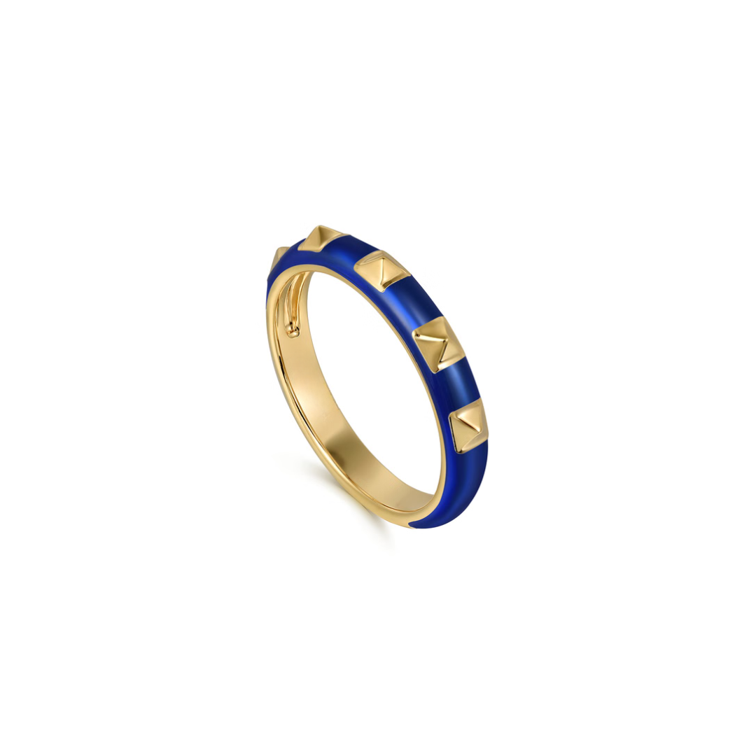 The Pyramid Edge Band (Blue & Yellow Gold Edition)