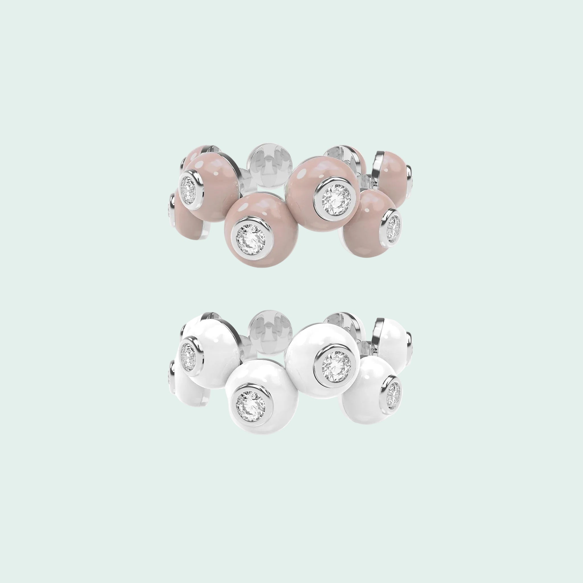 The Dopamine Overdose-Silver Ring set of 2
