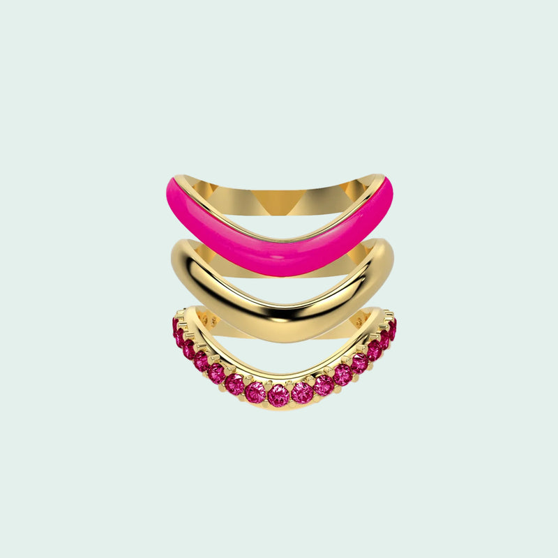 The Sugar Echo-Gold Ring Trio