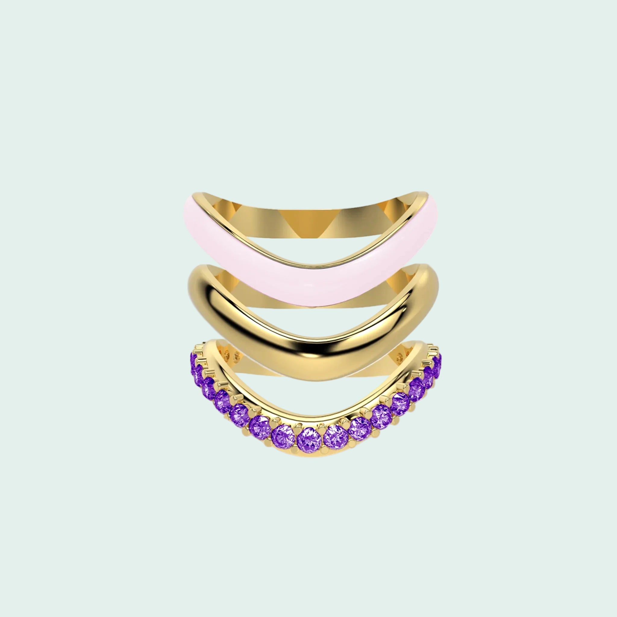 The Sugar Echo-Gold  (Set of 3)