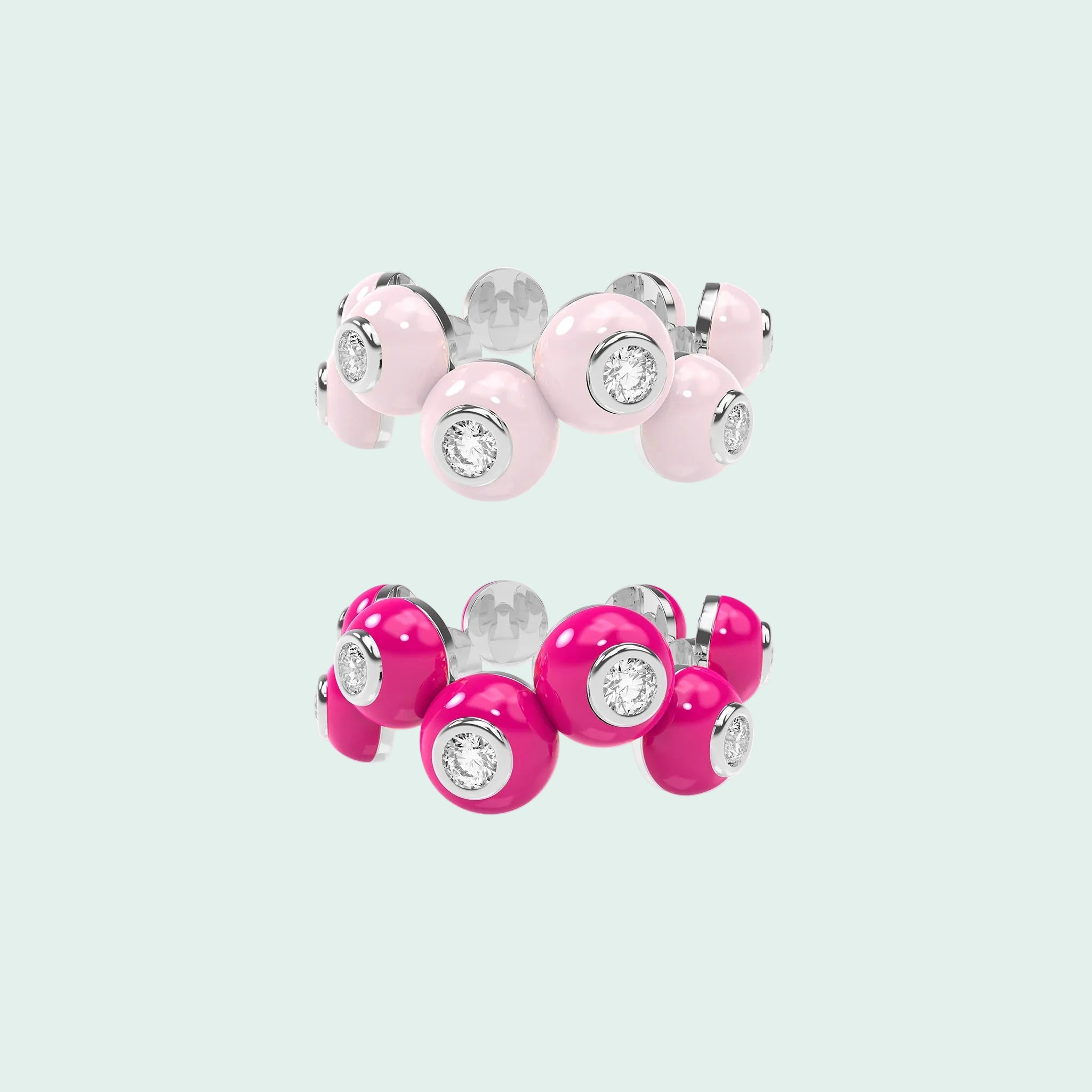 The Dopamine Overdose-Silver Ring set of 2