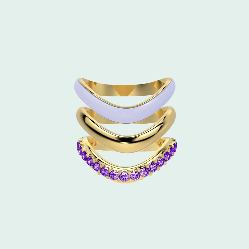 The Sugar Echo-Gold Ring Trio