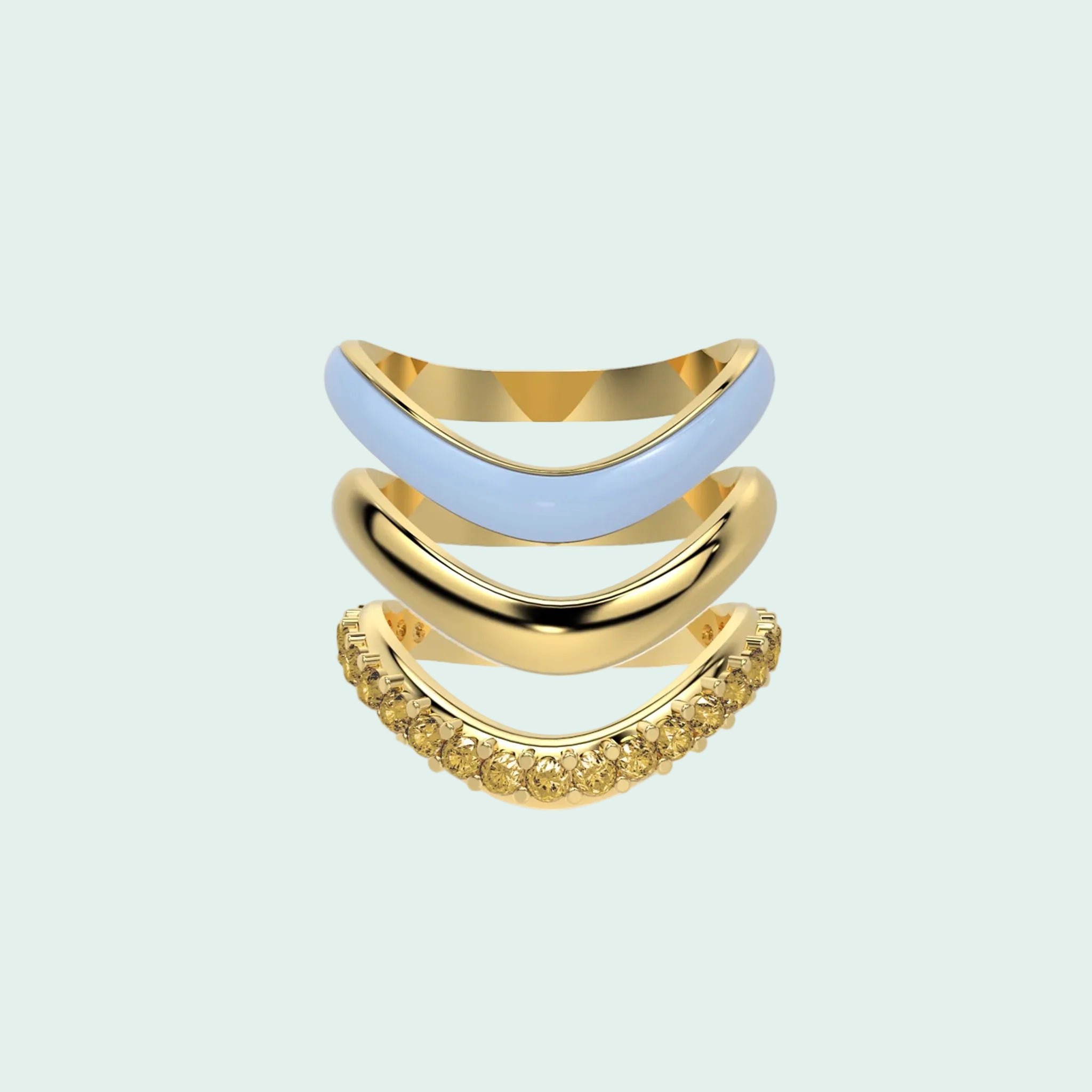 The Sugar Echo-Gold  (Set of 3)