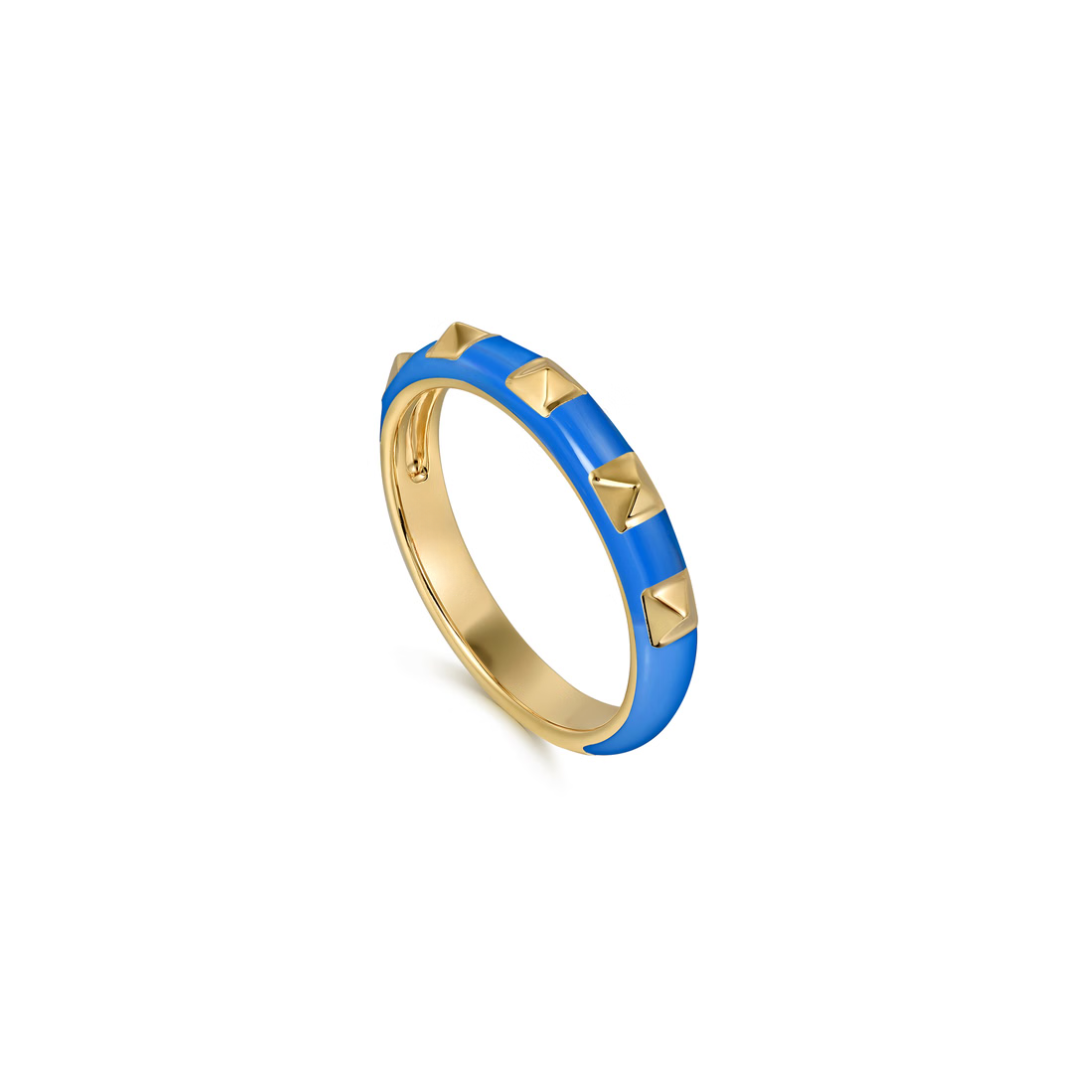 The Pyramid Edge Band (Blue & Yellow Gold Edition)