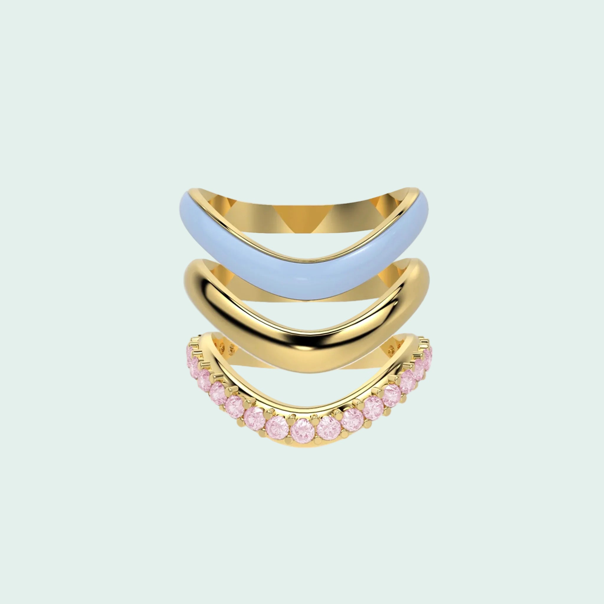 The Sugar Echo-Gold  (Set of 3)