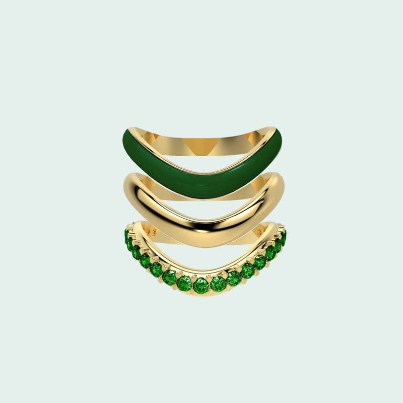 The Sugar Echo-Gold Ring Trio