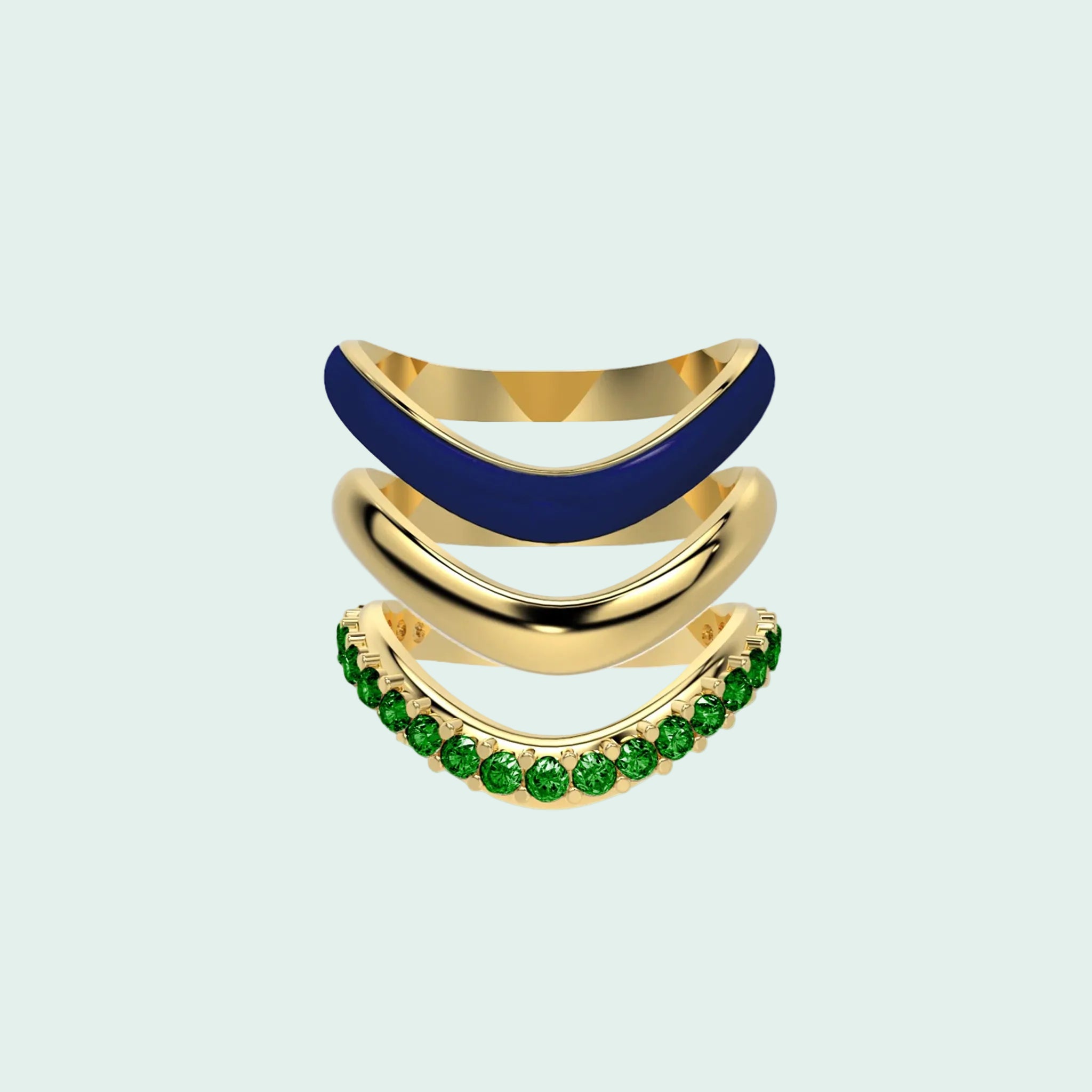 The Sugar Echo-Gold  (Set of 3)